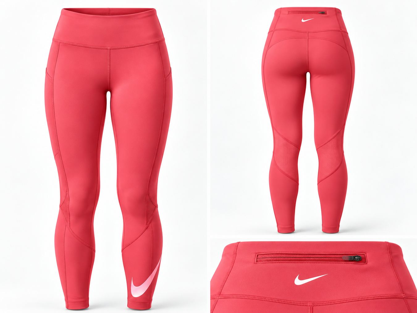 Leggings Nike Fast Dri-FIT 7/8 — coral