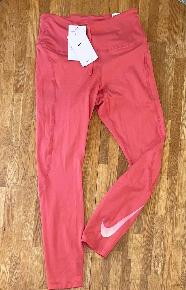 Vista adicional de Leggings Nike Fast Dri-FIT 7/8 — coral